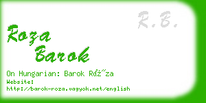 roza barok business card
